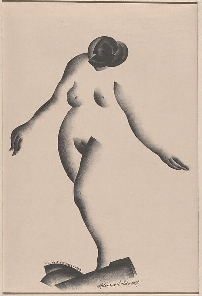 Nude Standing (Lithograph #24), William Samuel Schwartz (American, Smorgon, Belarus 1896–1977 Chicago), Lithograph 