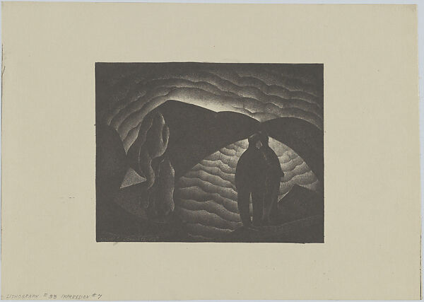 Figures with Sunset (Lithograph #33), William Samuel Schwartz (American, Smorgon, Belarus 1896–1977 Chicago), Lithograph 