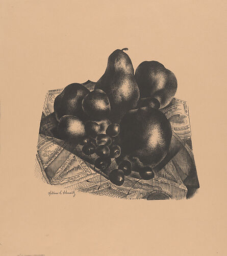 Still-Life: Cherries, Apples, Pears (Lithograph #43)