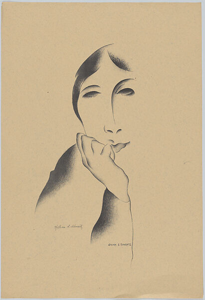 Woman’s Face (Lithograph #44), William Samuel Schwartz (American, Smorgon, Belarus 1896–1977 Chicago), Lithograph 