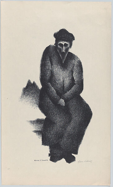 Old Man (Rabbi) (Lithograph #46), William Samuel Schwartz (American, Smorgon, Belarus 1896–1977 Chicago), Lithograph 