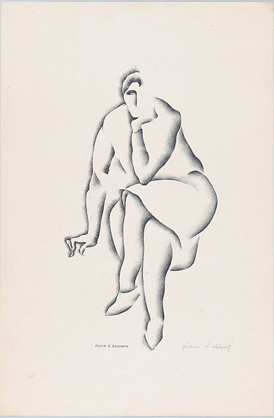 Lady Seated (Lithograph #48), William Samuel Schwartz (American, Smorgon, Belarus 1896–1977 Chicago), Lithograph 
