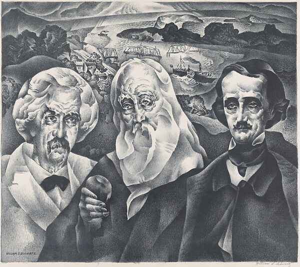 Three Men (Lithograph #60), William Samuel Schwartz (American, Smorgon, Belarus 1896–1977 Chicago), Lithograph 