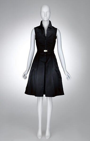 Dress, Prada (Italian, founded 1913), (a) nylon, synthetic, (b) nylon, metal, Italian 