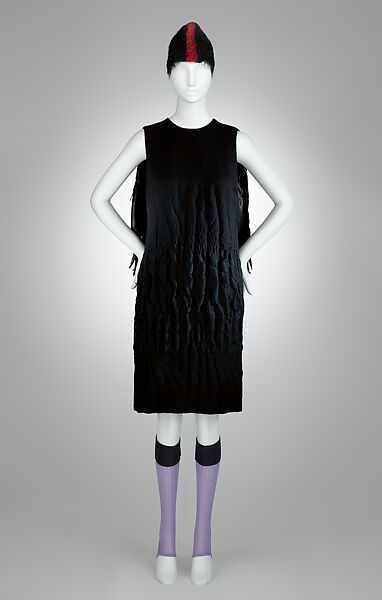 Ensemble, Prada (Italian, founded 1913), (a) wool, silk, synthetic, feathers, (b) wool, (c, d) silk, Italian 