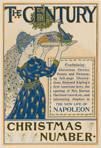 The Century, December, Christmas Number, Louis John Rhead (American (born England), Etruria 1857–1926 Amityville, New York), Lithograph and relief 