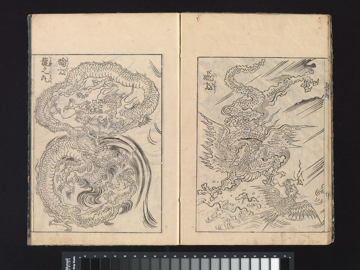 A Beginner’s Pictorial Encyclopedia of Natural History, Tachibana Morikuni (Japanese, 1679–1748), Three volumes of woodblock printed books (Japanese-style binding); ink on paper , Japan