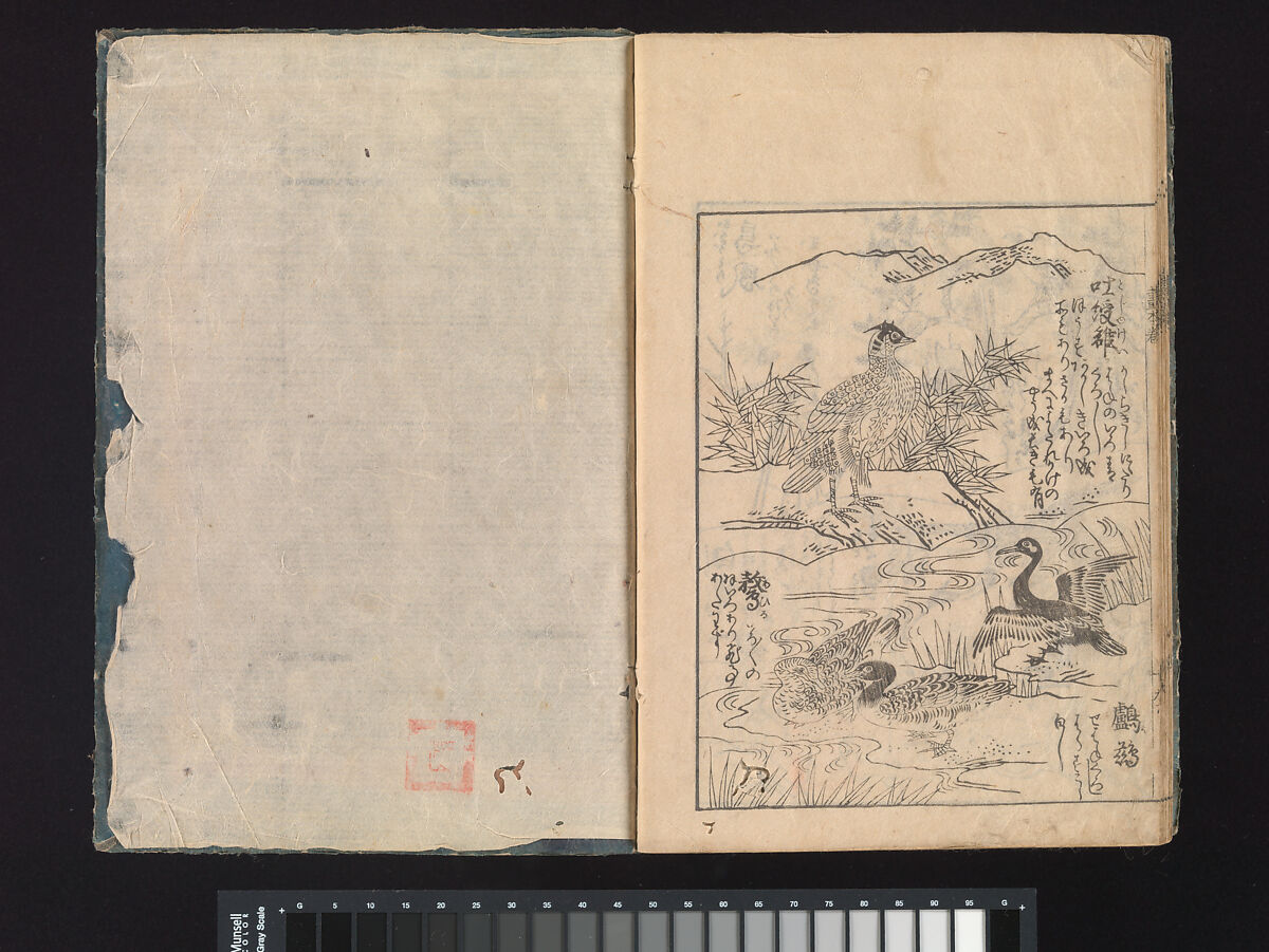 A Beginner’s Pictorial Encyclopedia of Natural History, Tachibana Morikuni (Japanese, 1679–1748), Three volumes of woodblock printed books (Japanese-style binding); ink on paper , Japan