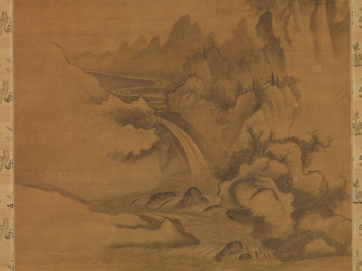 Gathering of government officials, Unidentified artist, Hanging scroll; ink and color on silk, Korea