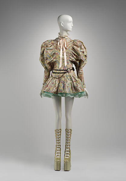 Ensemble, Marc Jacobs (American, founded 1984), (a) silk, synthetic, cotton, metal; (b) leather, metal, (c, d) leather, synthetic, metal, glass, American