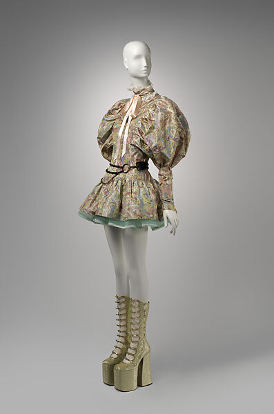 Ensemble, Marc Jacobs (American, born New York, 1963), (a) silk, synthetic, cotton, metal; (b) leather, metal, (c, d) leather, synthetic, metal, glass, American 