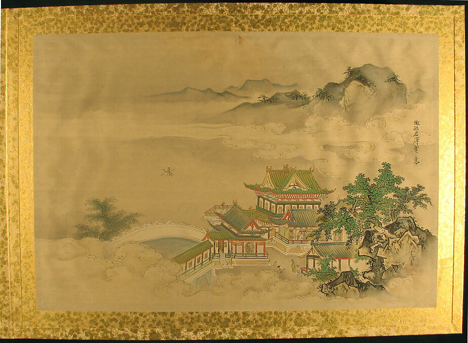 Album of Copies of Chinese Paintings, Kano Tsunenobu (Japanese, 1636–1713), Album leaf; ink and color on silk, Japan