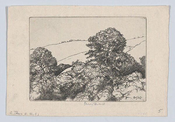 Trees and Hills, Ernest Haskell (American, Woodstock, Connecticut 1876–1925 West Point, Maine), Etching 