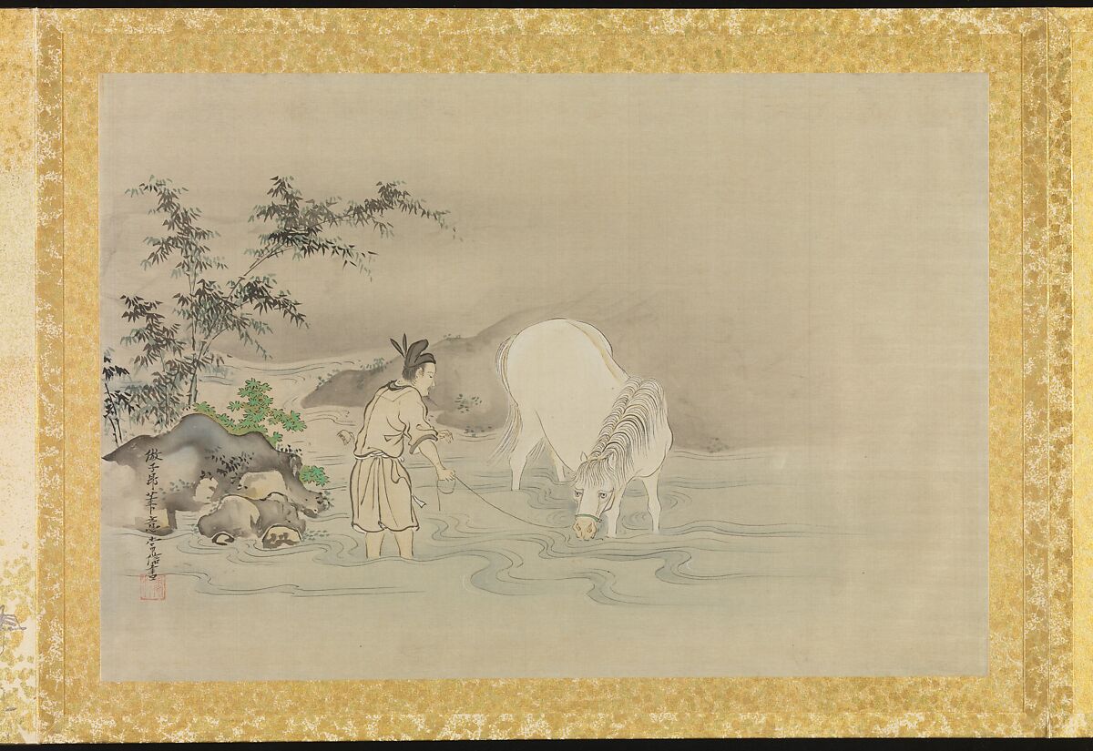 Album of Copies of Chinese Paintings, Kano Tsunenobu (Japanese, 1636–1713), Album of thirty paintings; ink and color on silk, Japan