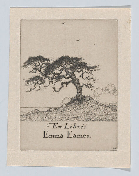 Ex Libris Emma Eames, Ernest Haskell (American, Woodstock, Connecticut 1876–1925 West Point, Maine), Etching 