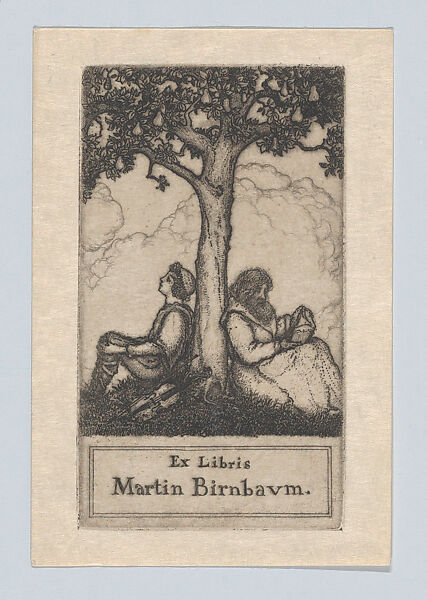 Ex Libris Martin Birnbaum, Ernest Haskell (American, Woodstock, Connecticut 1876–1925 West Point, Maine), Etching 