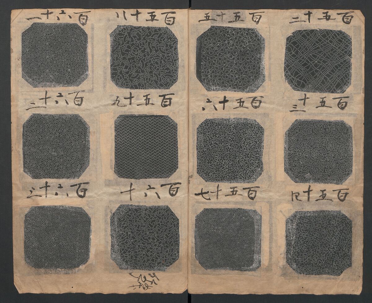 Book of Designs (Katazome mihonchō) 型染見本帖, Unidentified artist, Ink and color on paper, Japan