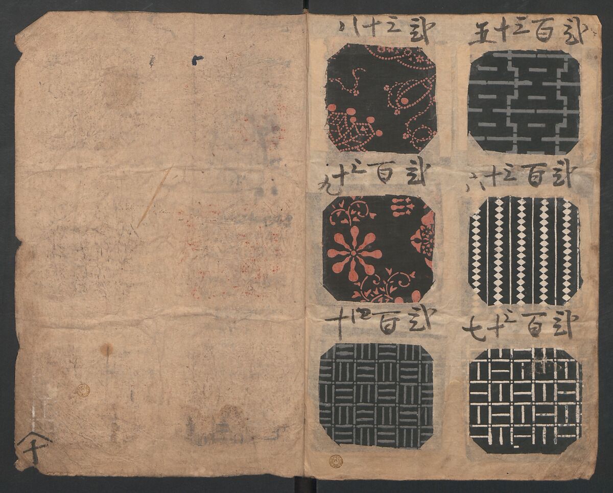 Book of Designs (Katazome mihonchō) 型染見本帖, Unidentified artist, Ink and color on paper, Japan