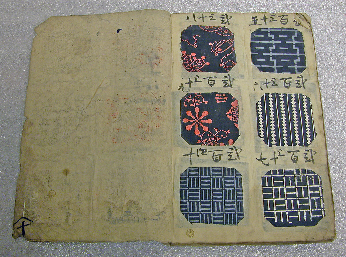 Book of Designs (Katazome mihonchō) 型染見本帖, Unidentified artist, Ink and color on paper, Japan