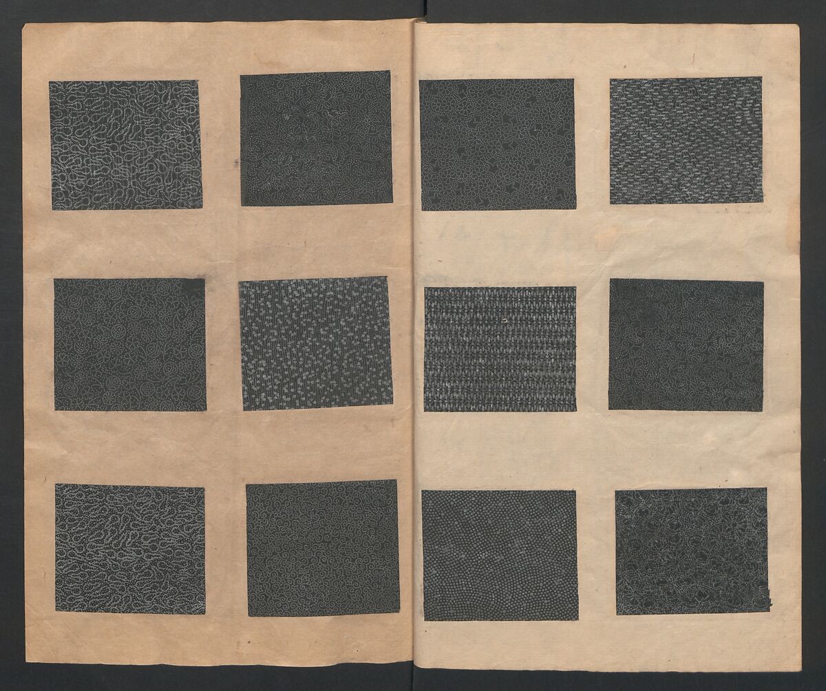 Book of Designs (Osaka chō Sakoeya) 大阪町迫江屋, Unidentified artist, Ink and color on paper, Japan