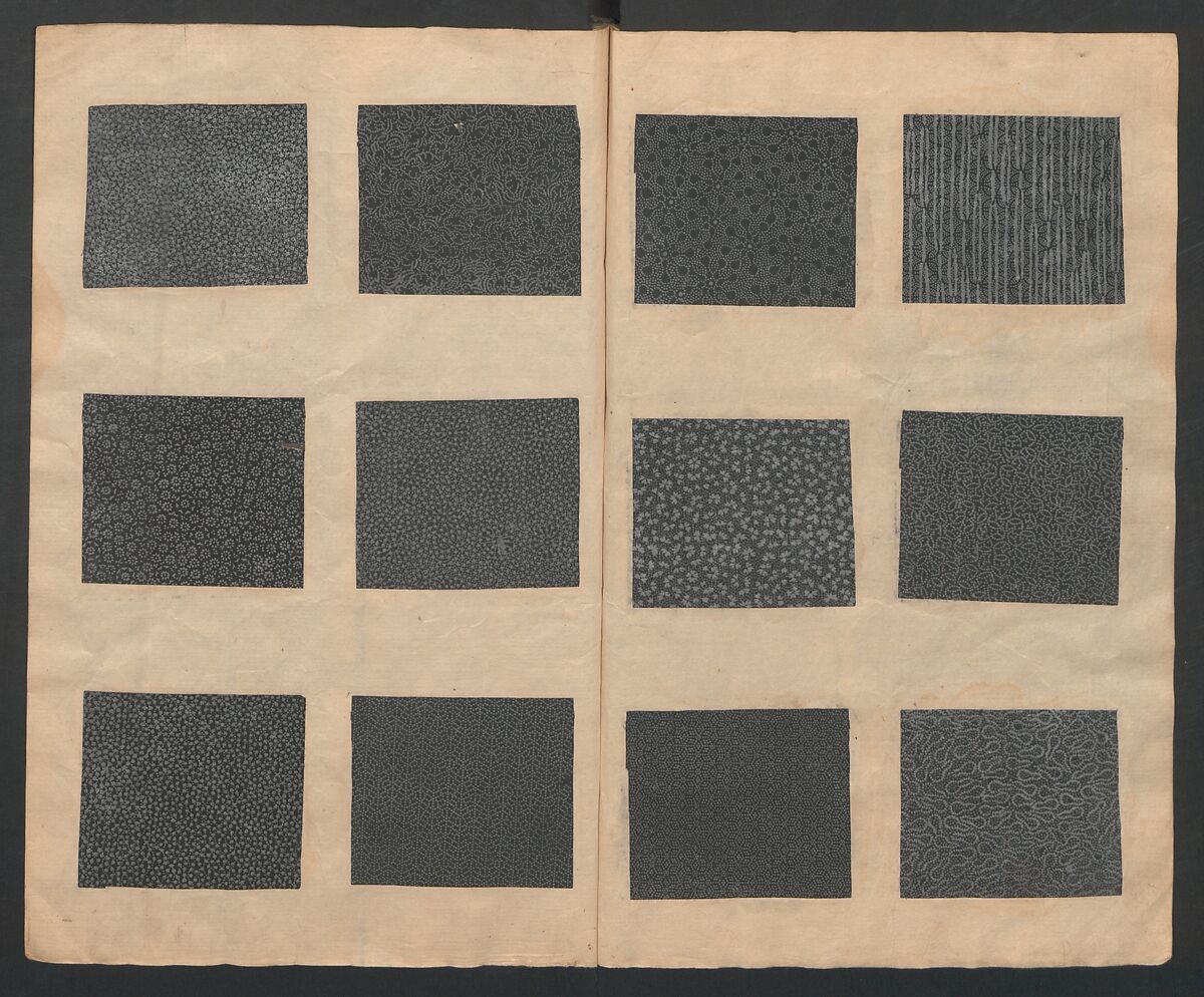 Book of Designs (Osaka chō Sakoeya) 大阪町迫江屋, Unidentified artist, Ink and color on paper, Japan
