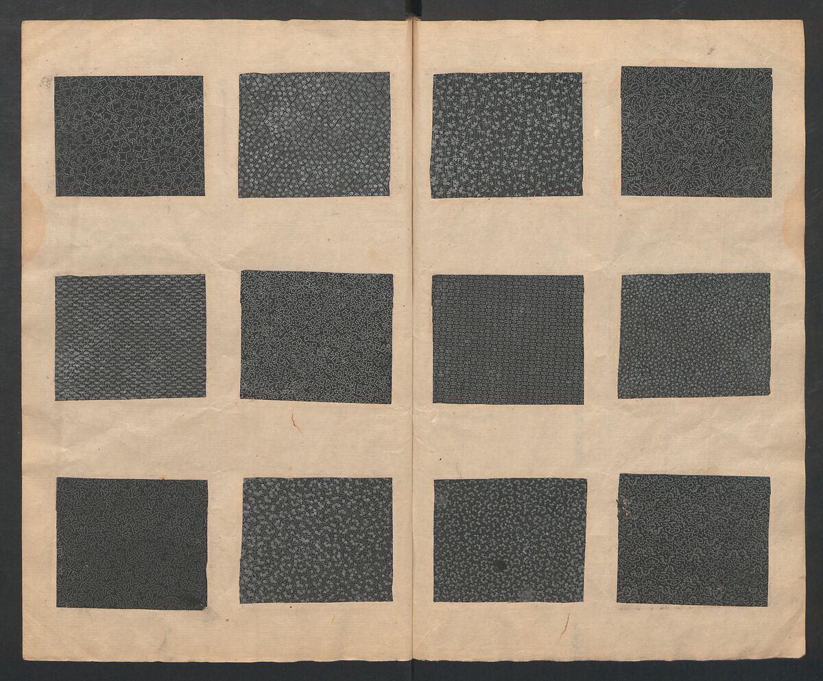 Book of Designs (Osaka chō Sakoeya) 大阪町迫江屋, Unidentified artist, Ink and color on paper, Japan