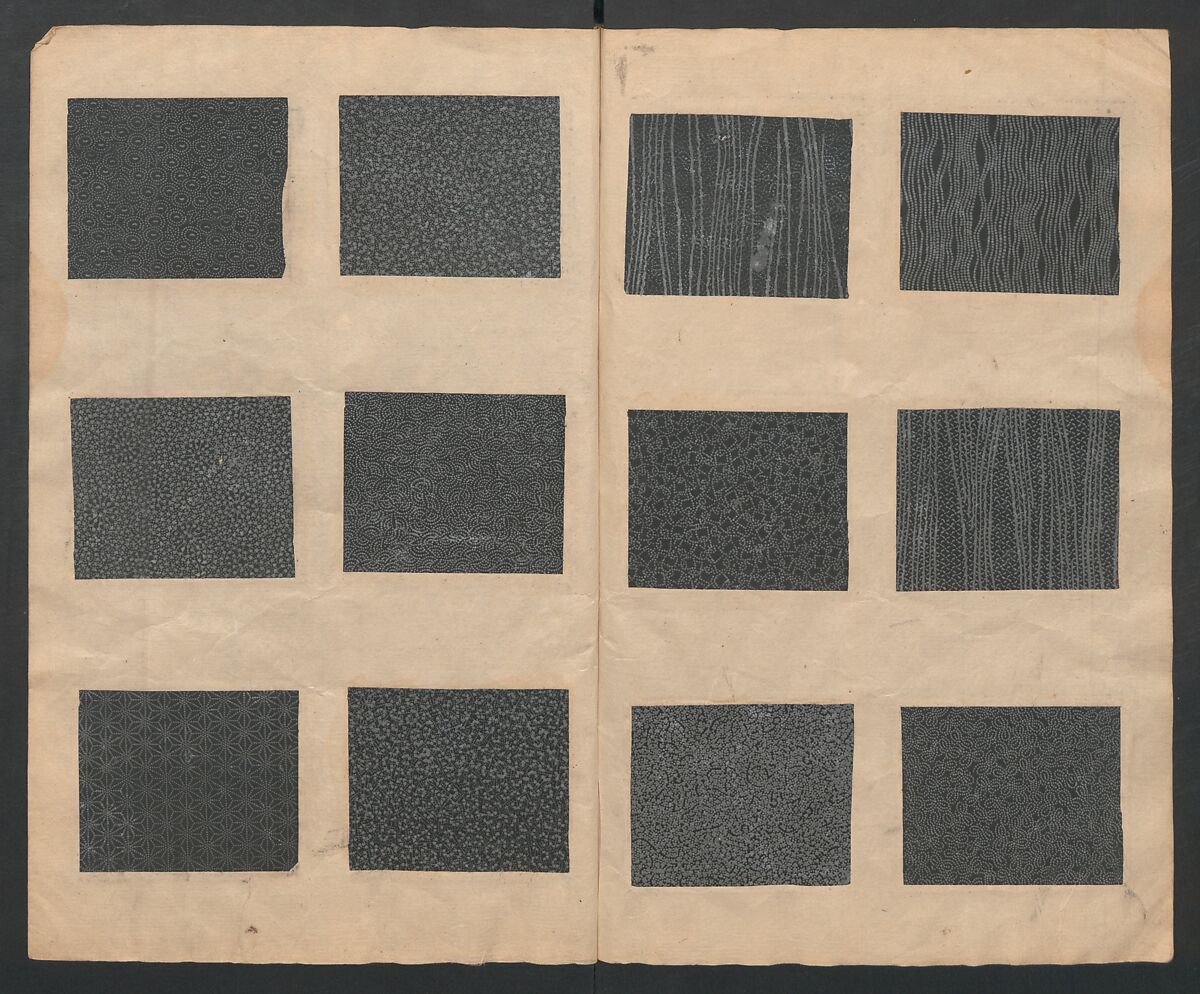 Book of Designs (Osaka chō Sakoeya) 大阪町迫江屋, Unidentified artist, Ink and color on paper, Japan