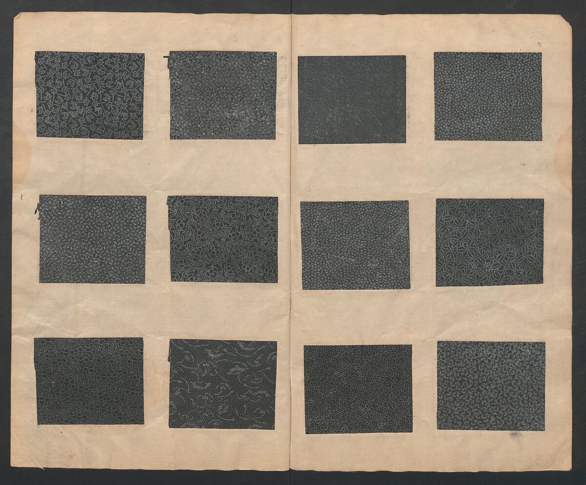 Book of Designs (Osaka chō Sakoeya) 大阪町迫江屋, Unidentified artist, Ink and color on paper, Japan