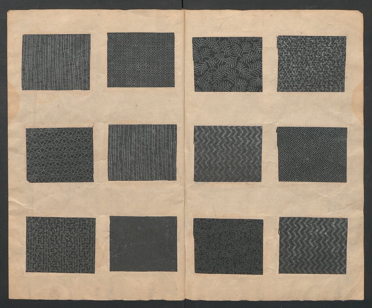 Book of Designs (Osaka chō Sakoeya) 大阪町迫江屋, Unidentified artist, Ink and color on paper, Japan