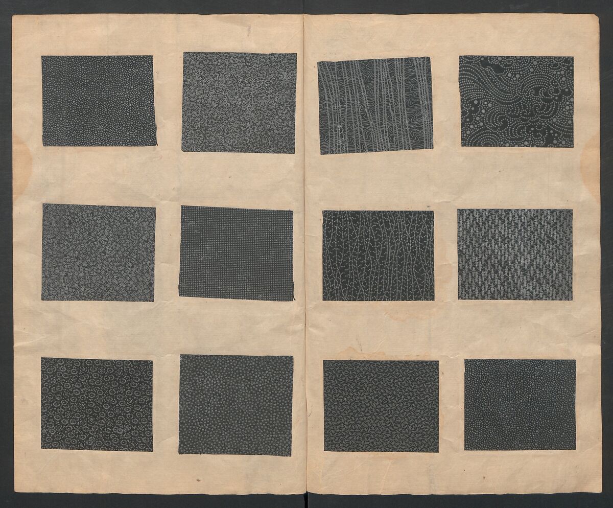 Book of Designs (Osaka chō Sakoeya) 大阪町迫江屋, Unidentified artist, Ink and color on paper, Japan