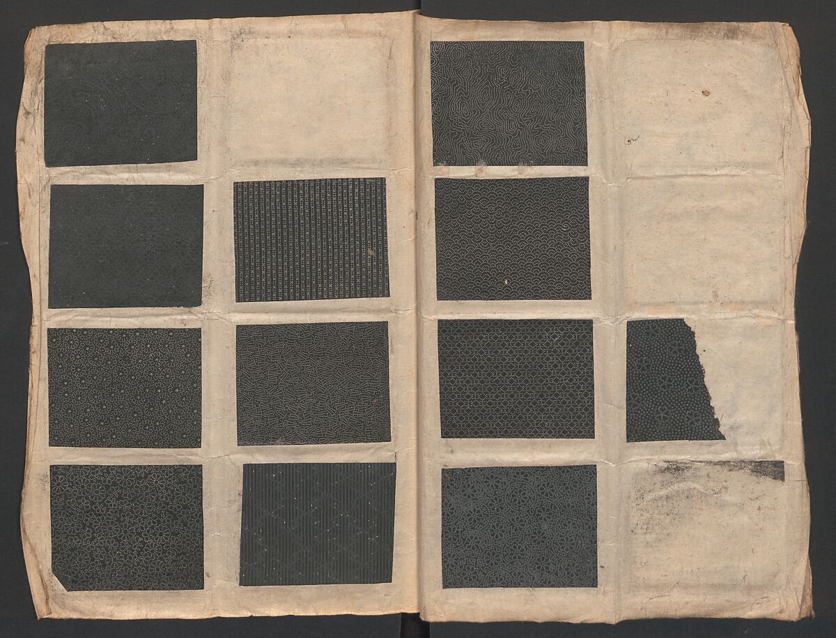 Book of Designs (Kame jirushi Shin Komon hon chō) 亀印 新小紋本帳, Unidentified artist, Ink and color on paper, Japan