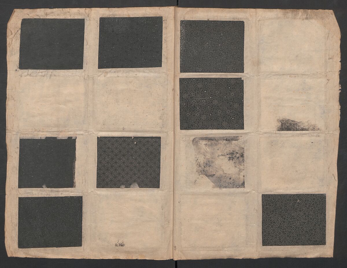 Book of Designs (Kame jirushi Shin Komon hon chō) 亀印 新小紋本帳, Unidentified artist, Ink and color on paper, Japan