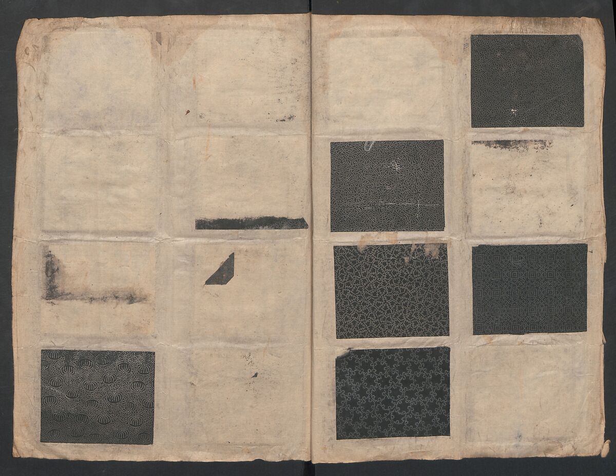 Book of Designs (Kame jirushi Shin Komon hon chō) 亀印 新小紋本帳, Unidentified artist, Ink and color on paper, Japan