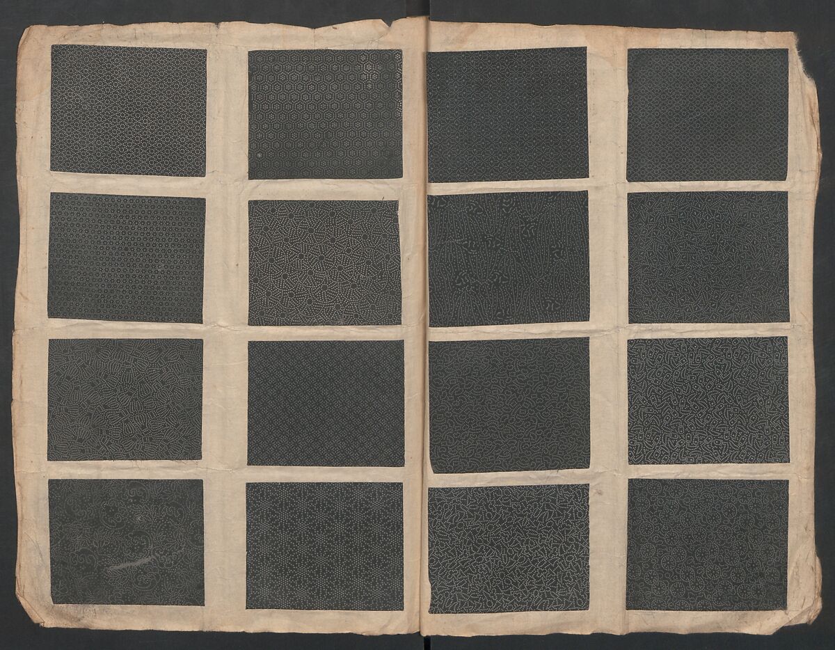 Book of Designs (Kame jirushi Shin Komon hon chō) 亀印 新小紋本帳, Unidentified artist, Ink and color on paper, Japan