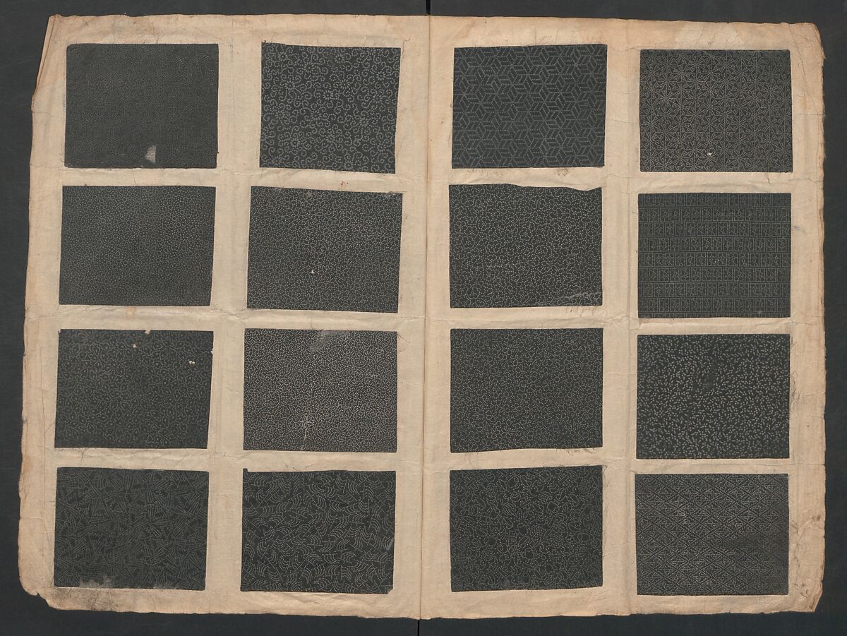 Book of Designs (Kame jirushi Shin Komon hon chō) 亀印 新小紋本帳, Unidentified artist, Ink and color on paper, Japan