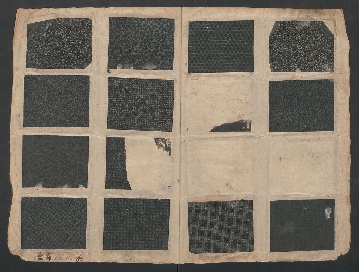 Book of Designs (Kame jirushi Shin Komon hon chō) 亀印 新小紋本帳, Unidentified artist, Ink and color on paper, Japan