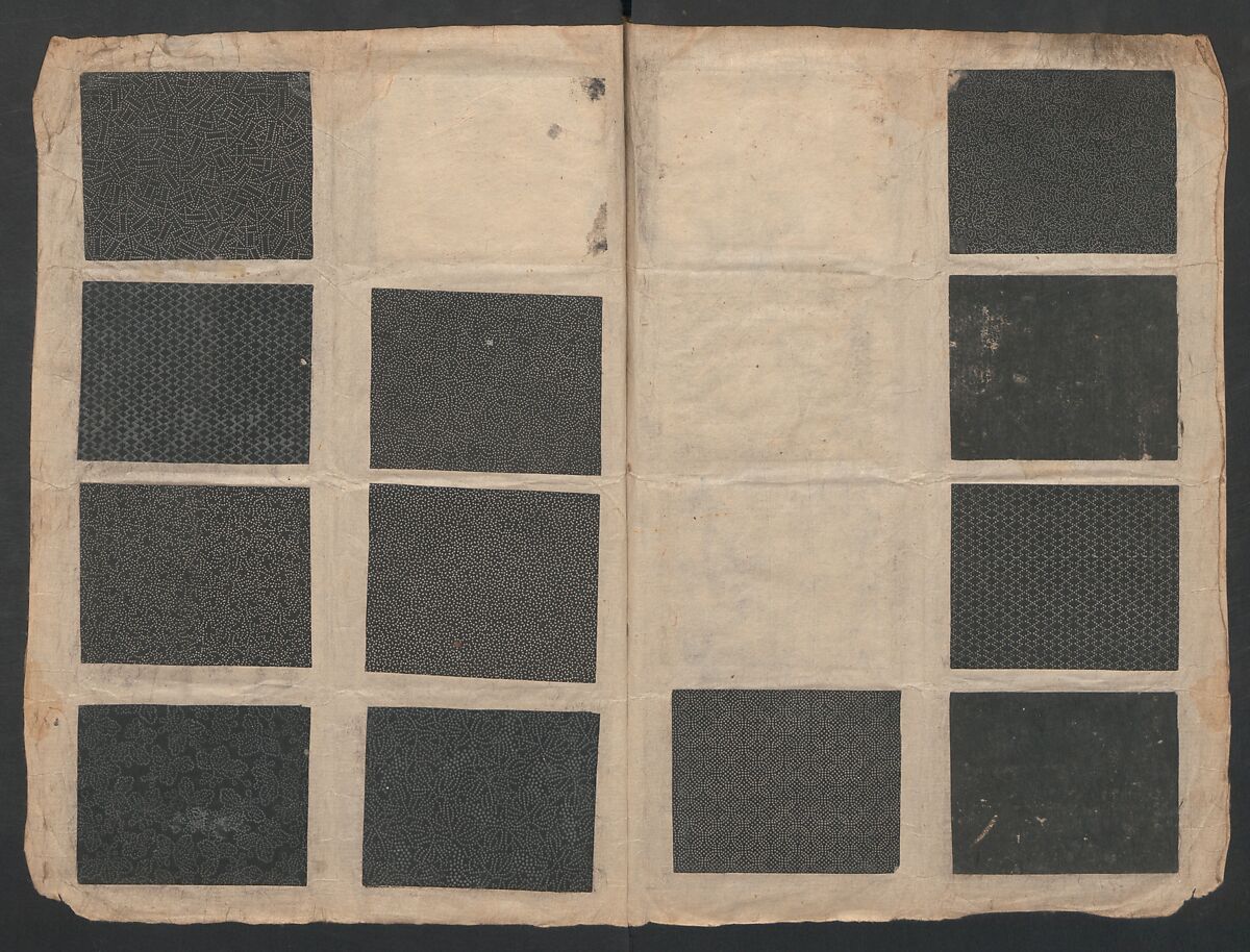 Book of Designs (Kame jirushi Shin Komon hon chō) 亀印 新小紋本帳, Unidentified artist, Ink and color on paper, Japan