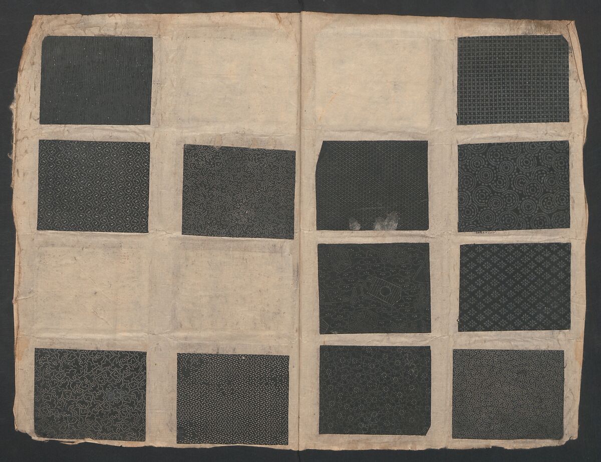 Book of Designs (Kame jirushi Shin Komon hon chō) 亀印 新小紋本帳, Unidentified artist, Ink and color on paper, Japan