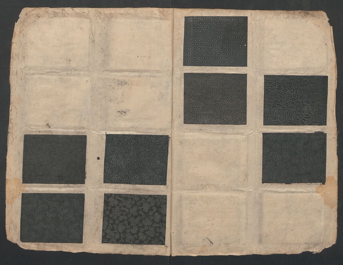 Book of Designs (Kame jirushi Shin Komon hon chō) 亀印 新小紋本帳, Unidentified artist, Ink and color on paper, Japan