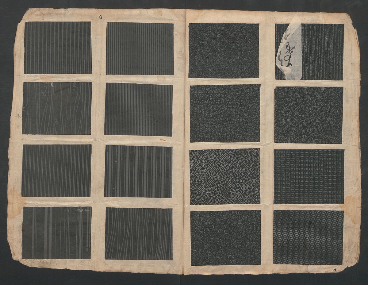 Book of Designs (Kame jirushi Shin Komon hon chō) 亀印 新小紋本帳, Unidentified artist, Ink and color on paper, Japan