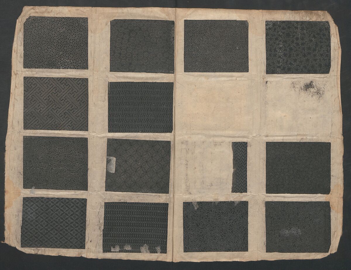 Book of Designs (Kame jirushi Shin Komon hon chō) 亀印 新小紋本帳, Unidentified artist, Ink and color on paper, Japan