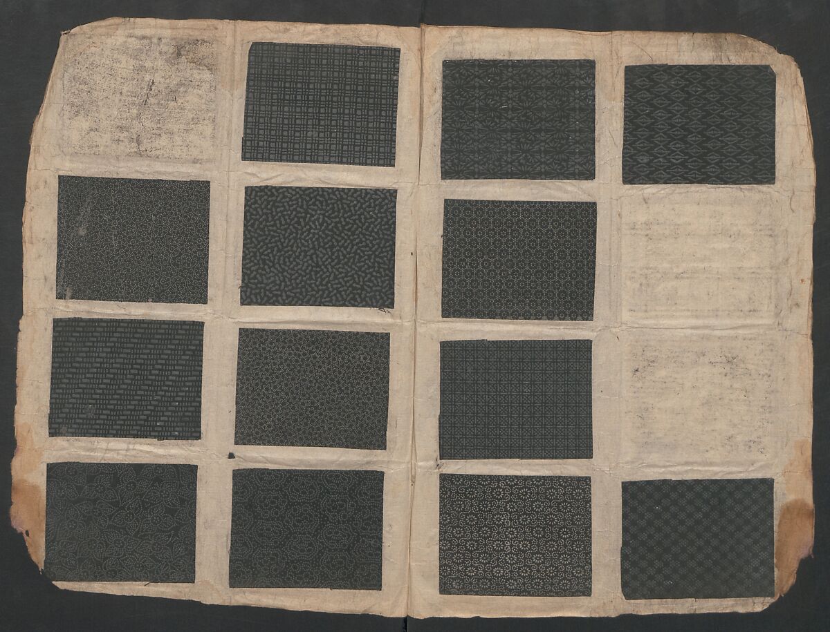 Book of Designs (Kame jirushi Shin Komon hon chō) 亀印 新小紋本帳, Unidentified artist, Ink and color on paper, Japan