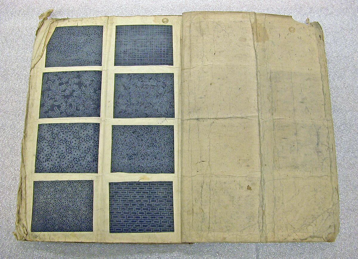 Book of Designs (Kame jirushi Shin Komon hon chō) 亀印 新小紋本帳, Unidentified artist, Ink and color on paper, Japan