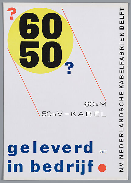 NKF: N.V. Nederlandsche Kabelfabriek Delft, Piet Zwart (Dutch, Zaandijk 1885–1977 Wassenaar), Letterpress