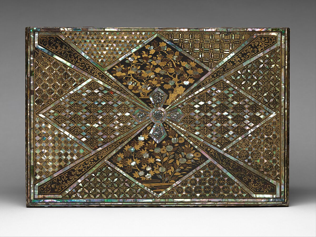 Chest with a Single Drawer, Gold lacquer with hiramaki-e and mother-of-pearl inlay; gilt copper fittings, Japan