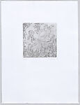 Le Maréchal, Alan Glass (Canadian, active Mexico,1932–2023 Mexico City), 3 portfolios of drypoint prints in boxes covered with black linen and with images inset on front and back of each box. Each box contains 11 drypoint prints and one sheet of letterpress text with a poem. Works in boxes 1 and 2 printed on BFK Rives 100% cotton, 250 grs and  box 3 printed on Hahnemühle 100% cotton, 300 grs.
