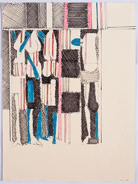 Untitled, K.G. Subramanyan (Indian, Kuthuparamba 1924–2016 Vadodara), Ink marker on paper 