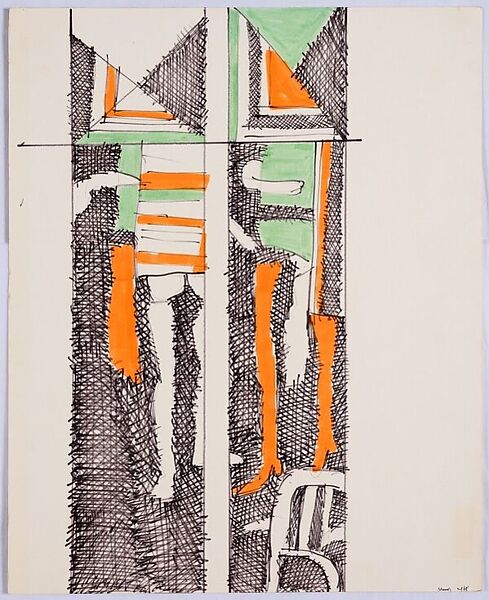 Untitled, K.G. Subramanyan (Indian, Kuthuparamba 1924–2016 Vadodara), Ink marker on paper 