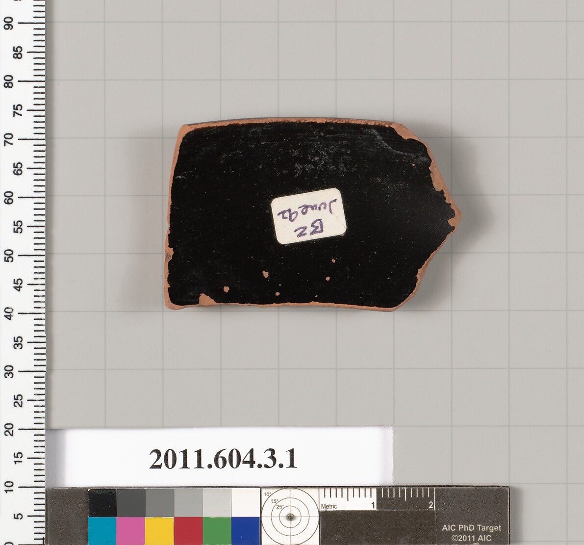 Terracotta rim fragment of a skyphos, Terracotta, Greek, Attic