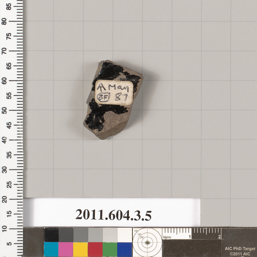 Terracotta fragment of an open shape, Terracotta, Greek, Attic
